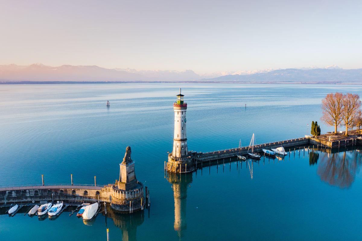 Der Hafen von Lindau am Bodensee